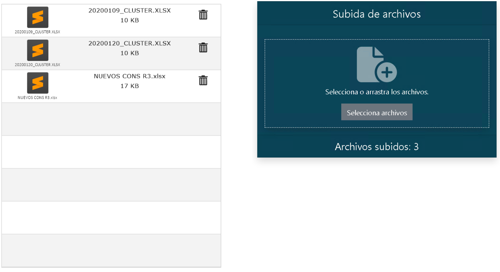 Drag and drop zone with inserted files in FileMaker portal