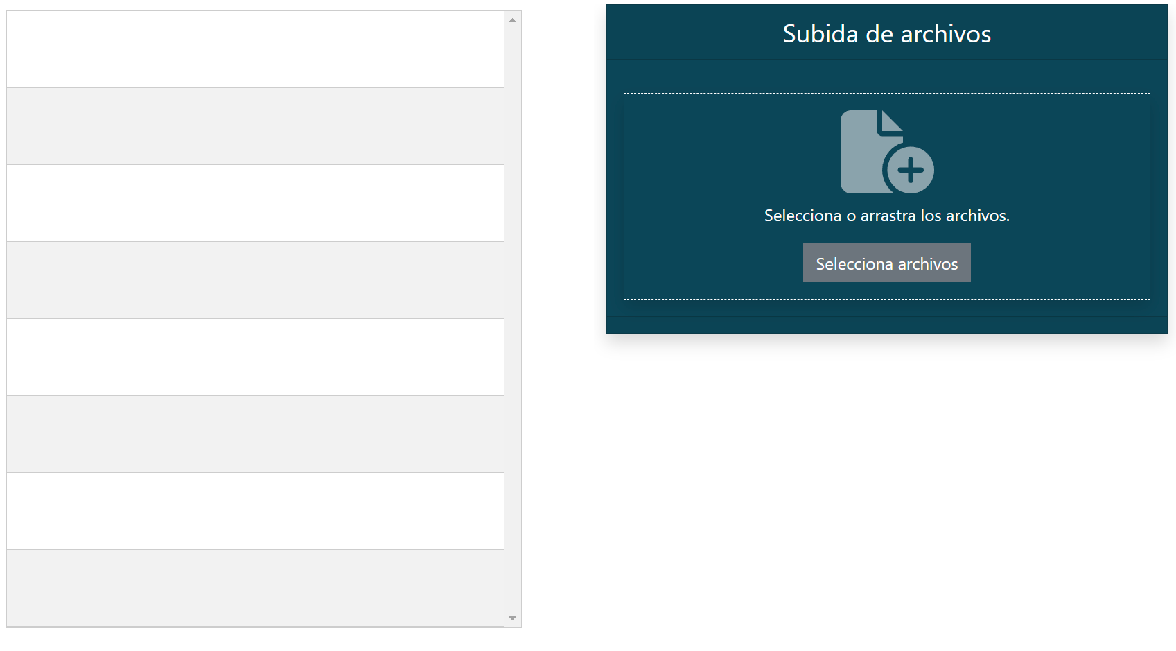 Drag and drop zone with empty FileMaker portal